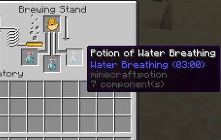 Minecraft how to make a water breathing potion