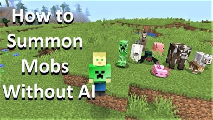 Minecraft how to spawn mobs with no ai