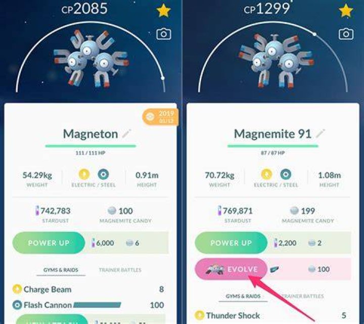 Pokemon go how to evolve magneton