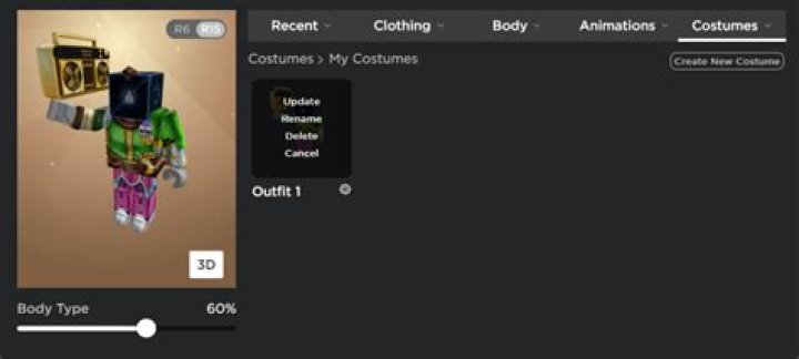 Roblox how to delete outfits