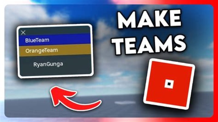 Roblox how to make teams