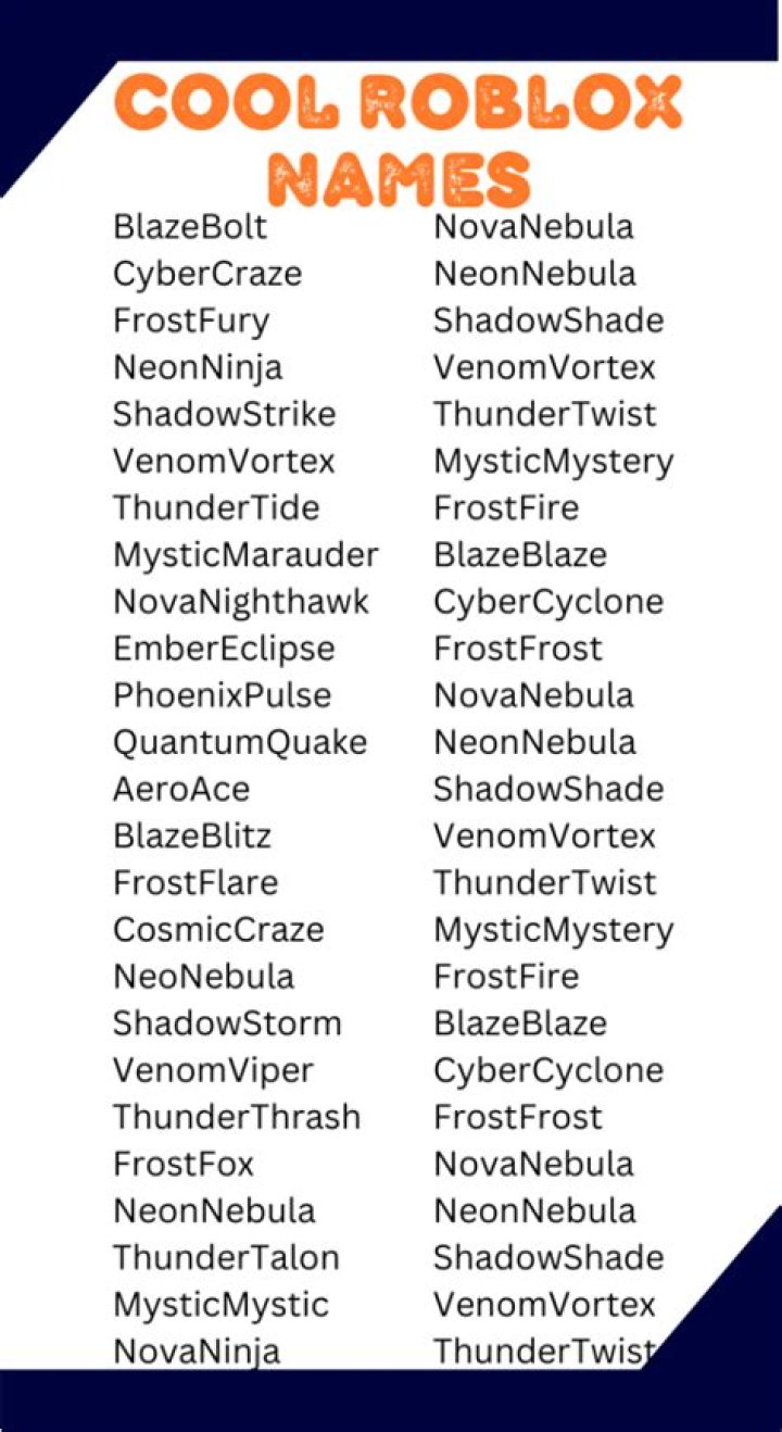 What are some cool roblox usernames