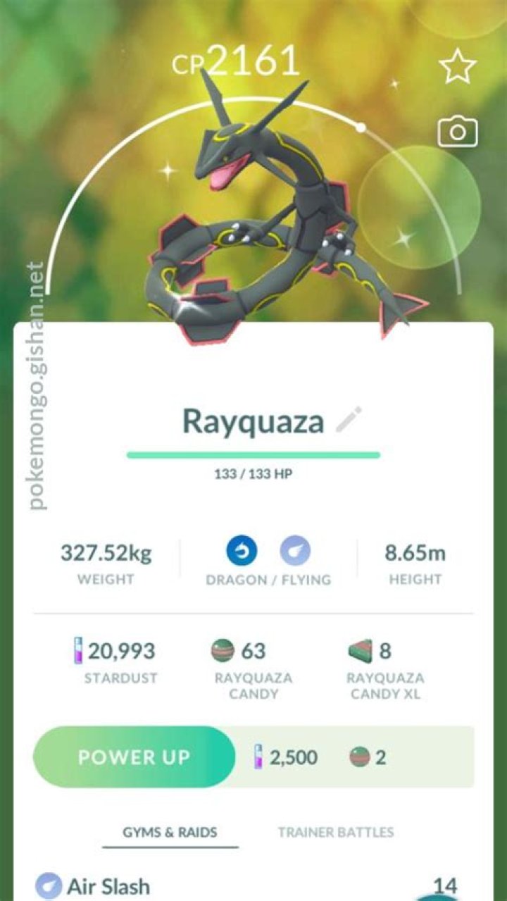 What are the chances of getting a shiny rayquaza in pokemon go
