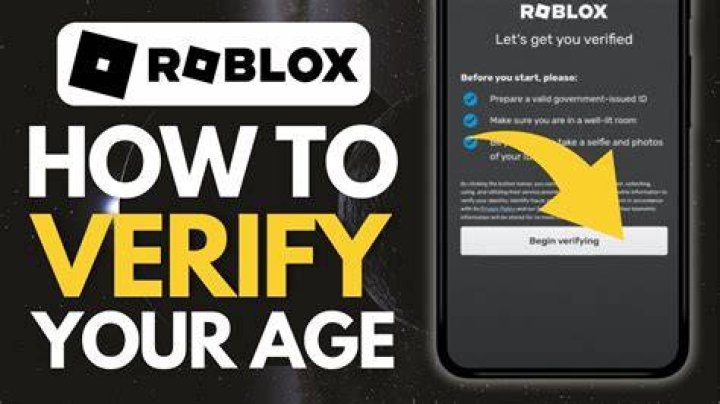 What can you use to verify your age on roblox