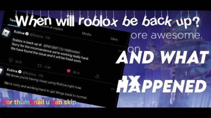 What day is roblox coming back