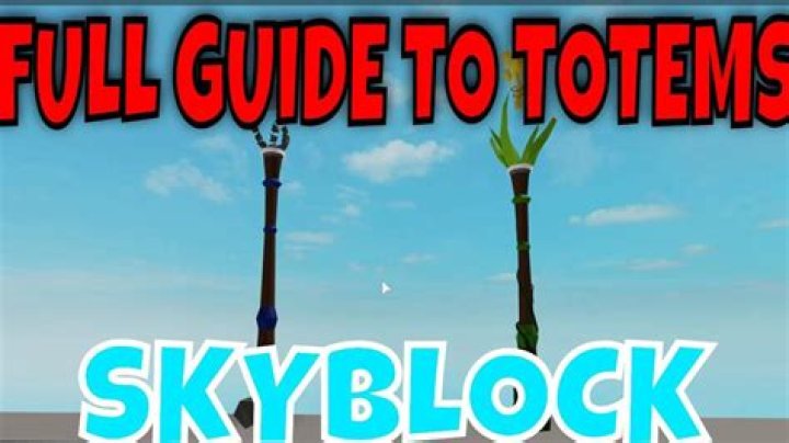 What do test totems do in roblox skyblock