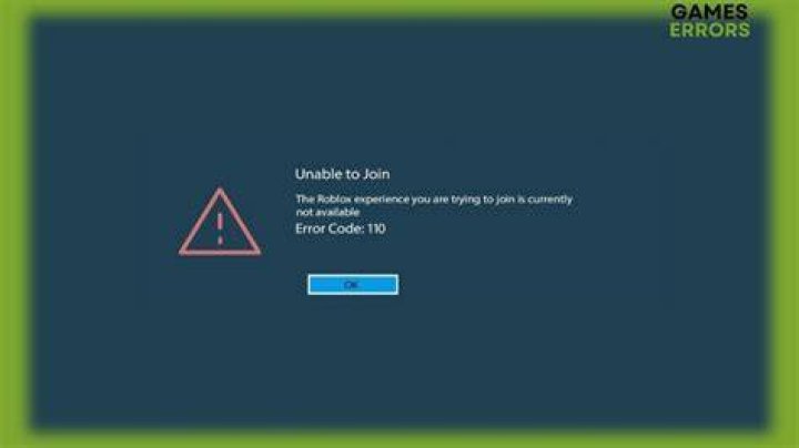 What does error code 110 mean on roblox xbox