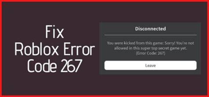 What does error code 267 mean in roblox
