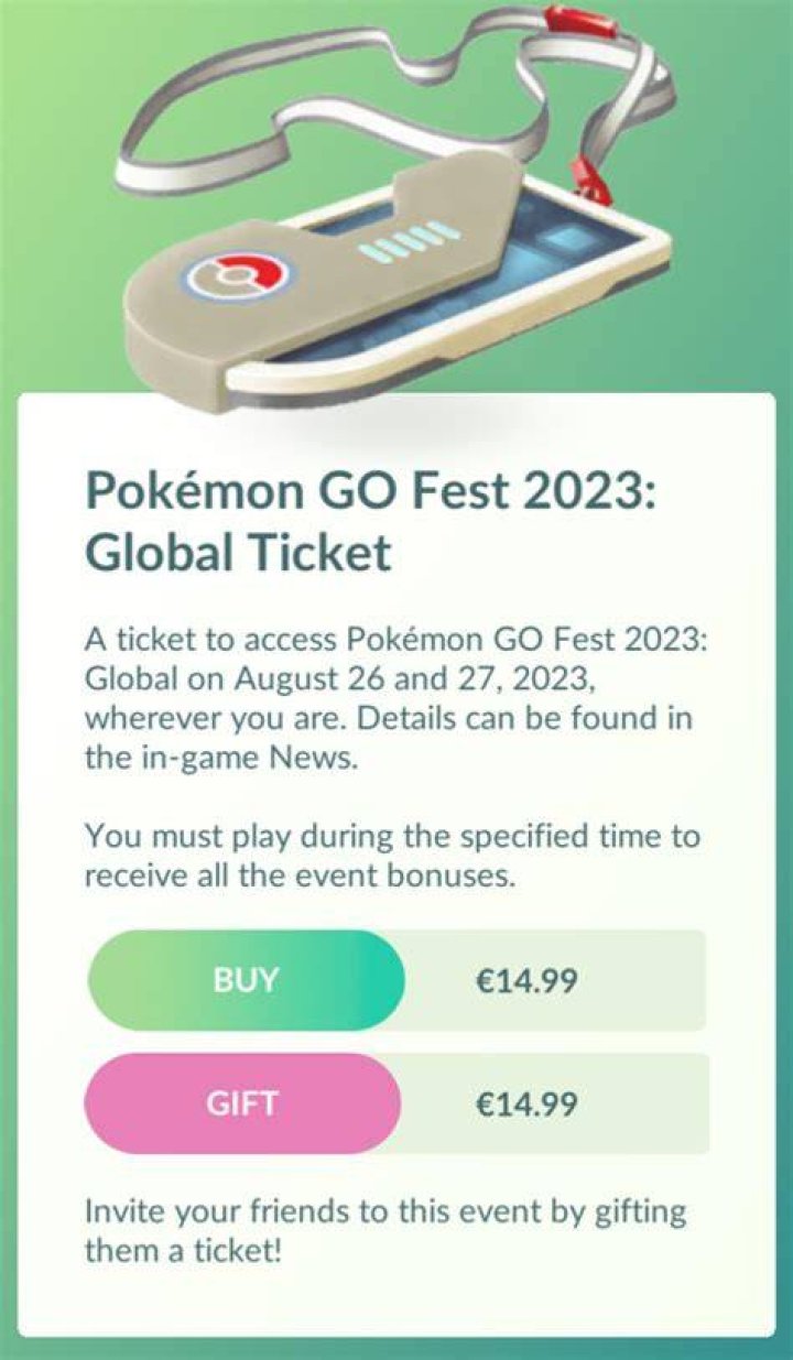 What does the pokemon go fest ticket give you