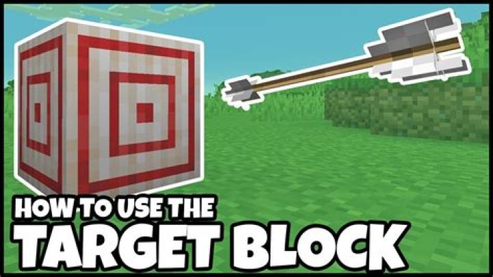 What does the target block do in minecraft