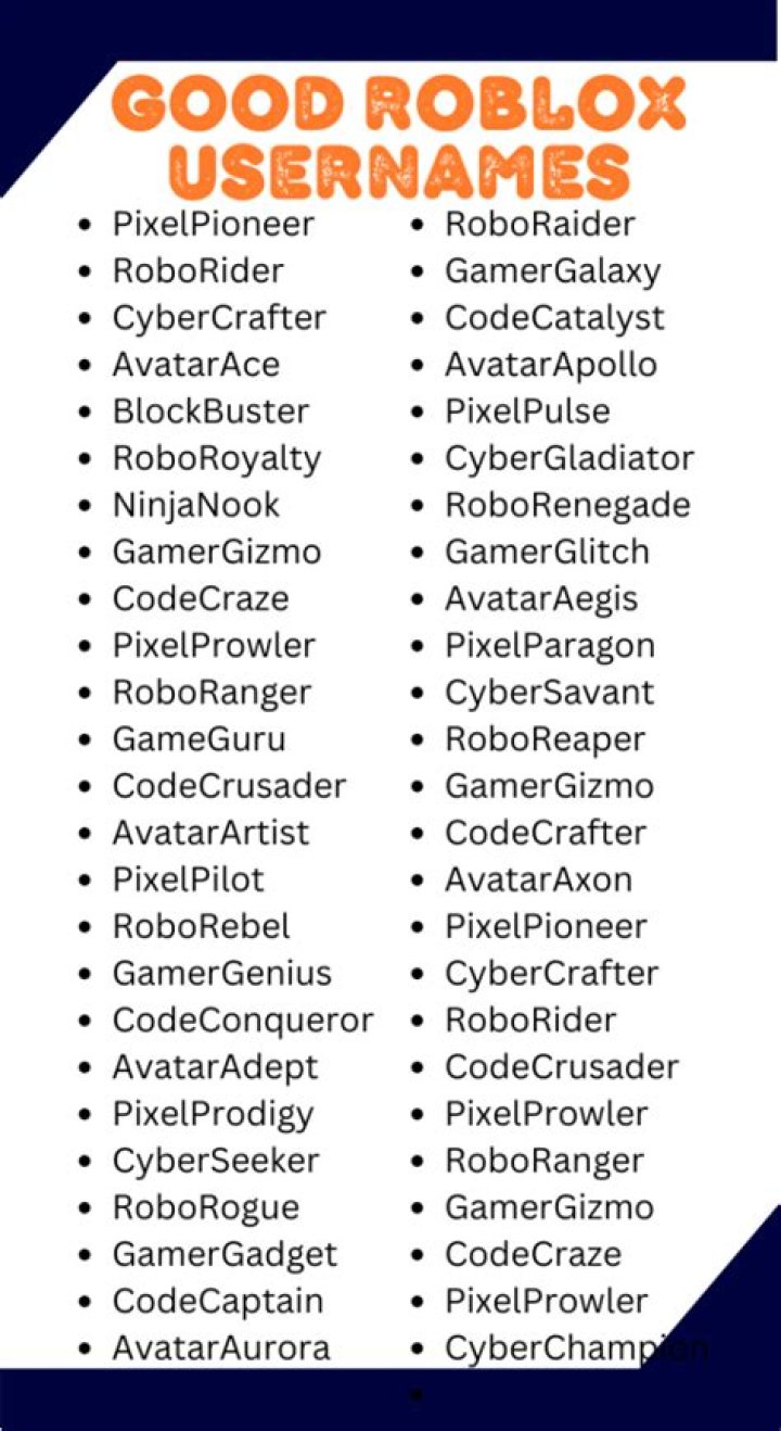 What is a good name for roblox
