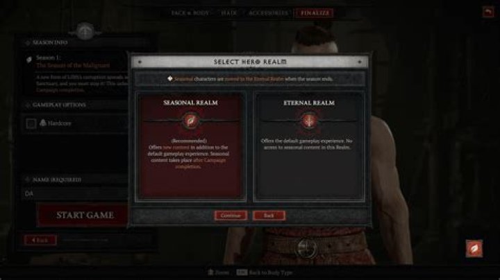 What is a seasonal character diablo 3