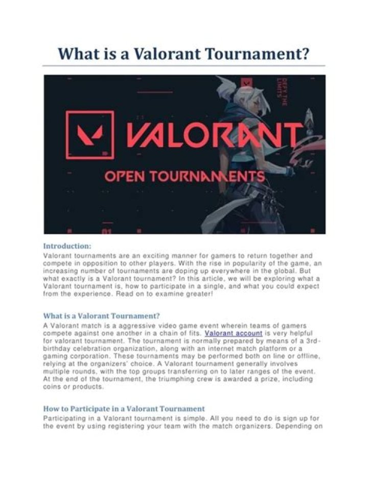 What is a valorant tournament