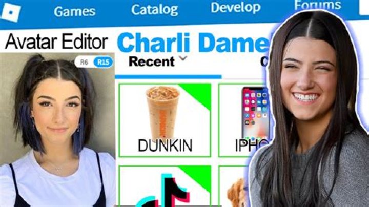 What is charli d’amelio roblox username