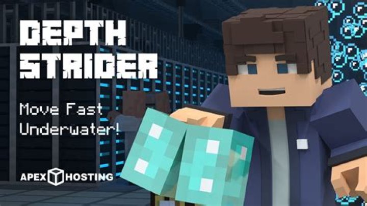 What is depth strider used for in minecraft