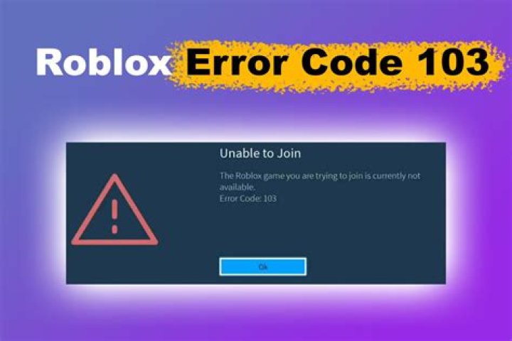 What is error 103 on roblox