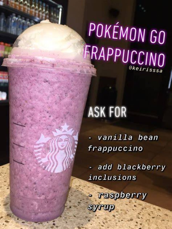 What is in the pokemon go frappuccino