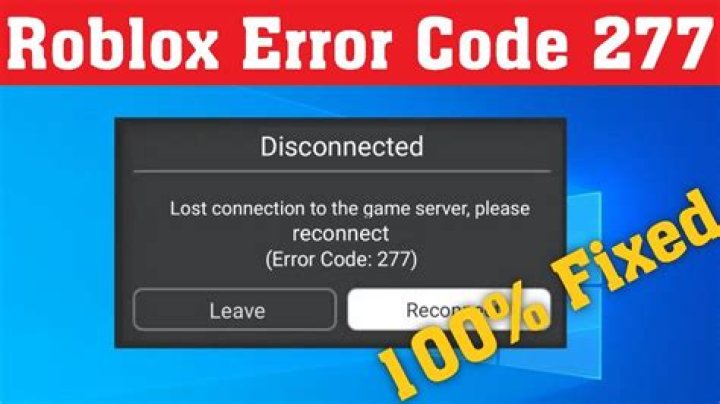 What is roblox error code 277