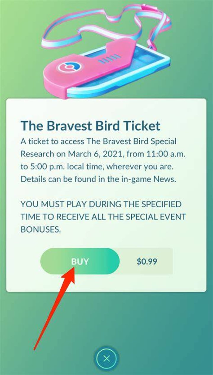 What is the bravest bird ticket pokemon go