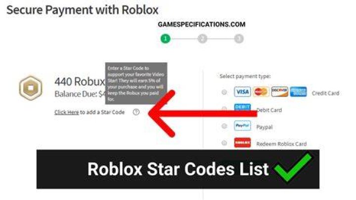 What is the roblox star code