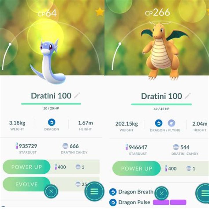 What level does dratini evolve in pokemon let’s go