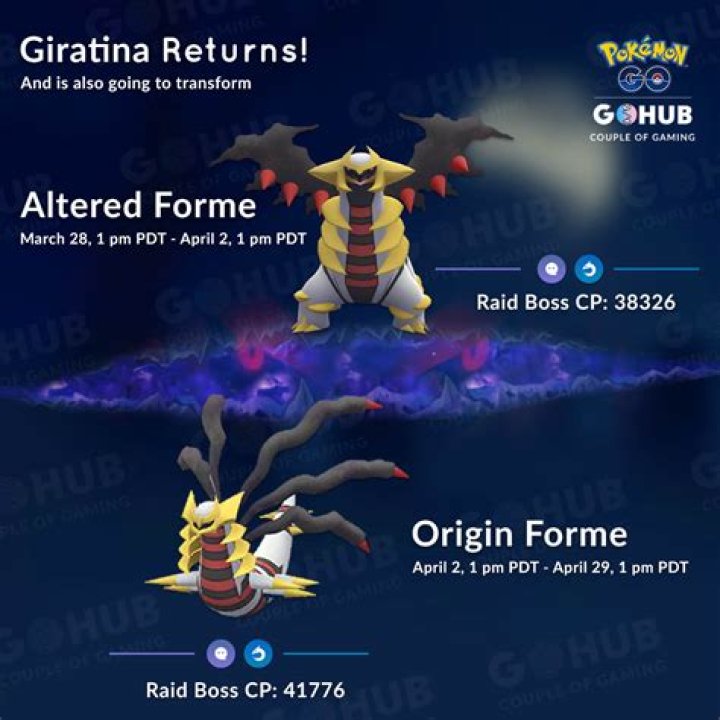 When is giratina coming to pokemon go 2020