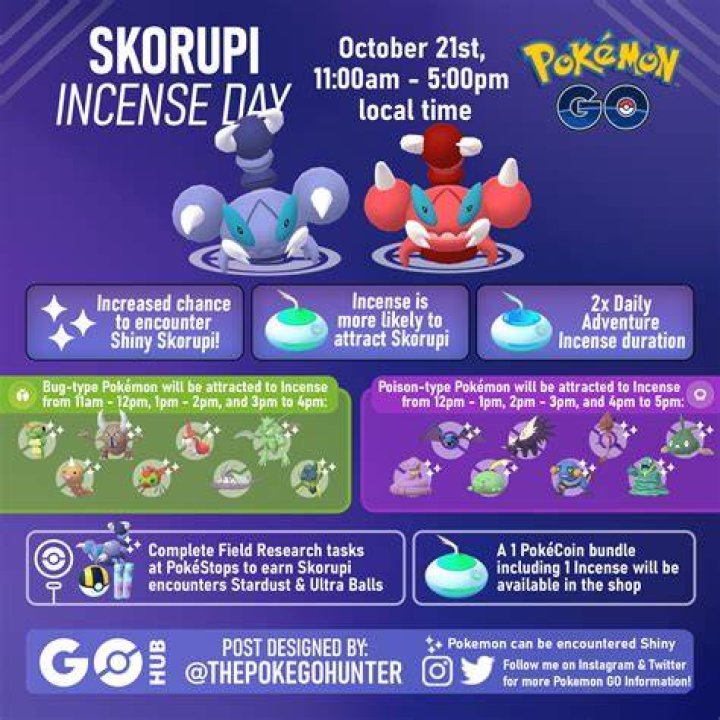 When is incense day in pokemon go
