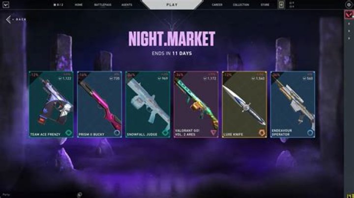 When is valorant night market