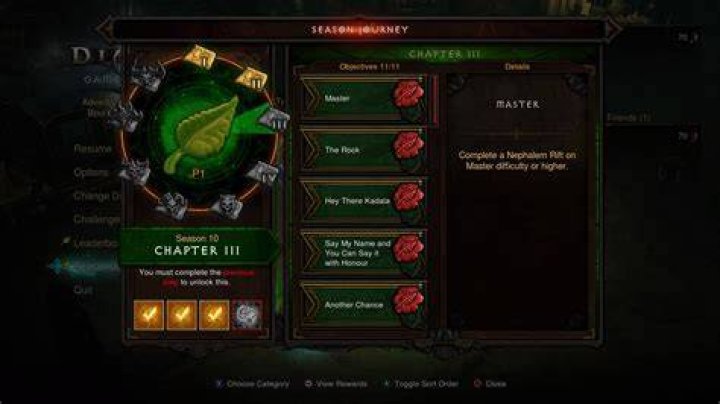 Where do you get season rewards diablo 3