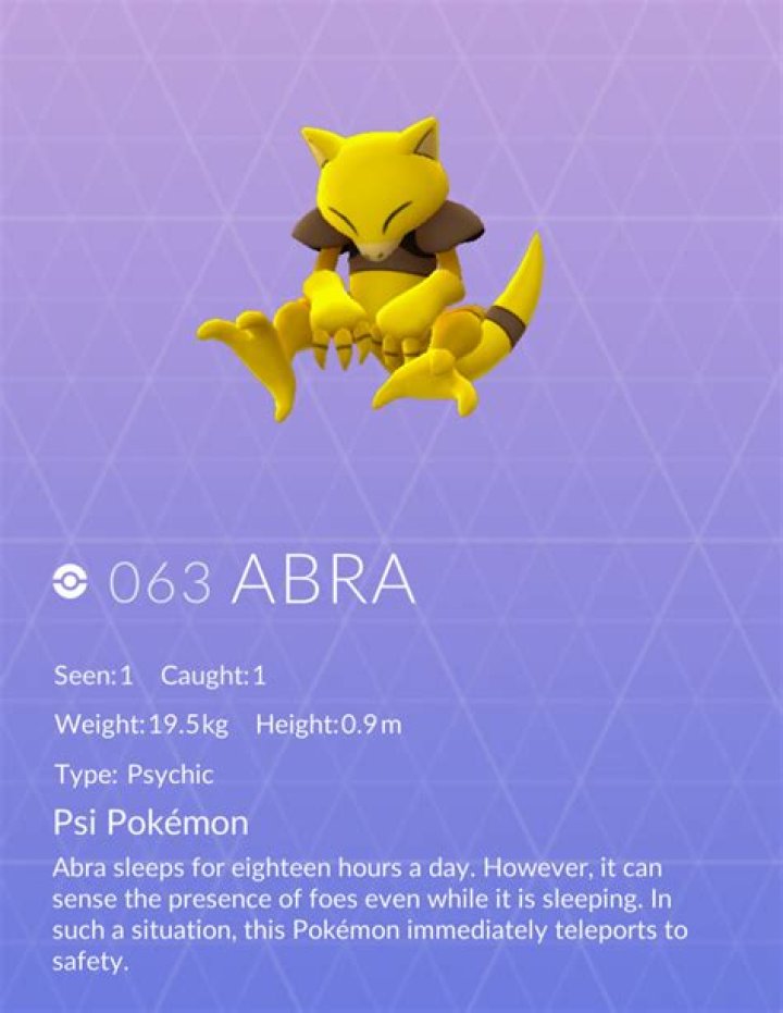 Where to find abra in pokemon go