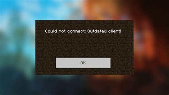Why does it say outdated client on minecraft