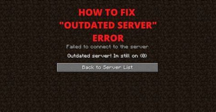 Why does it say outdated server on minecraft