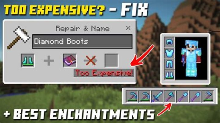 Why does it say too expensive in minecraft