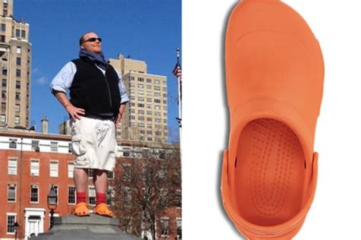 Why does mario batali wear orange crocs