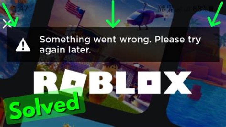 Why does roblox keep saying something went wrong