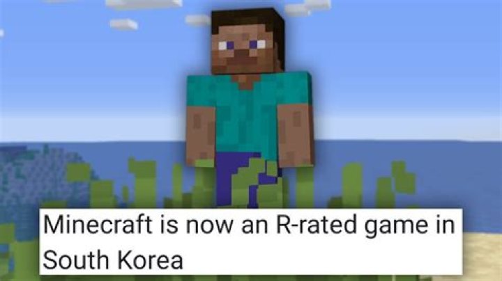 Why is minecraft rated r in south korea