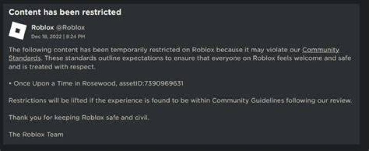 Why is my roblox account restricted