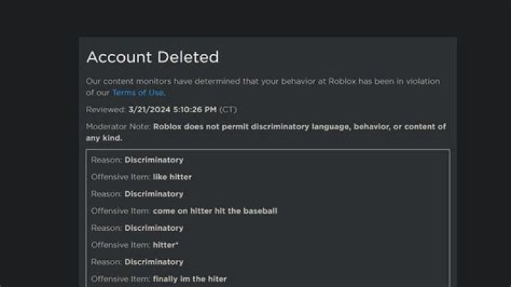 Why is roblox deleted